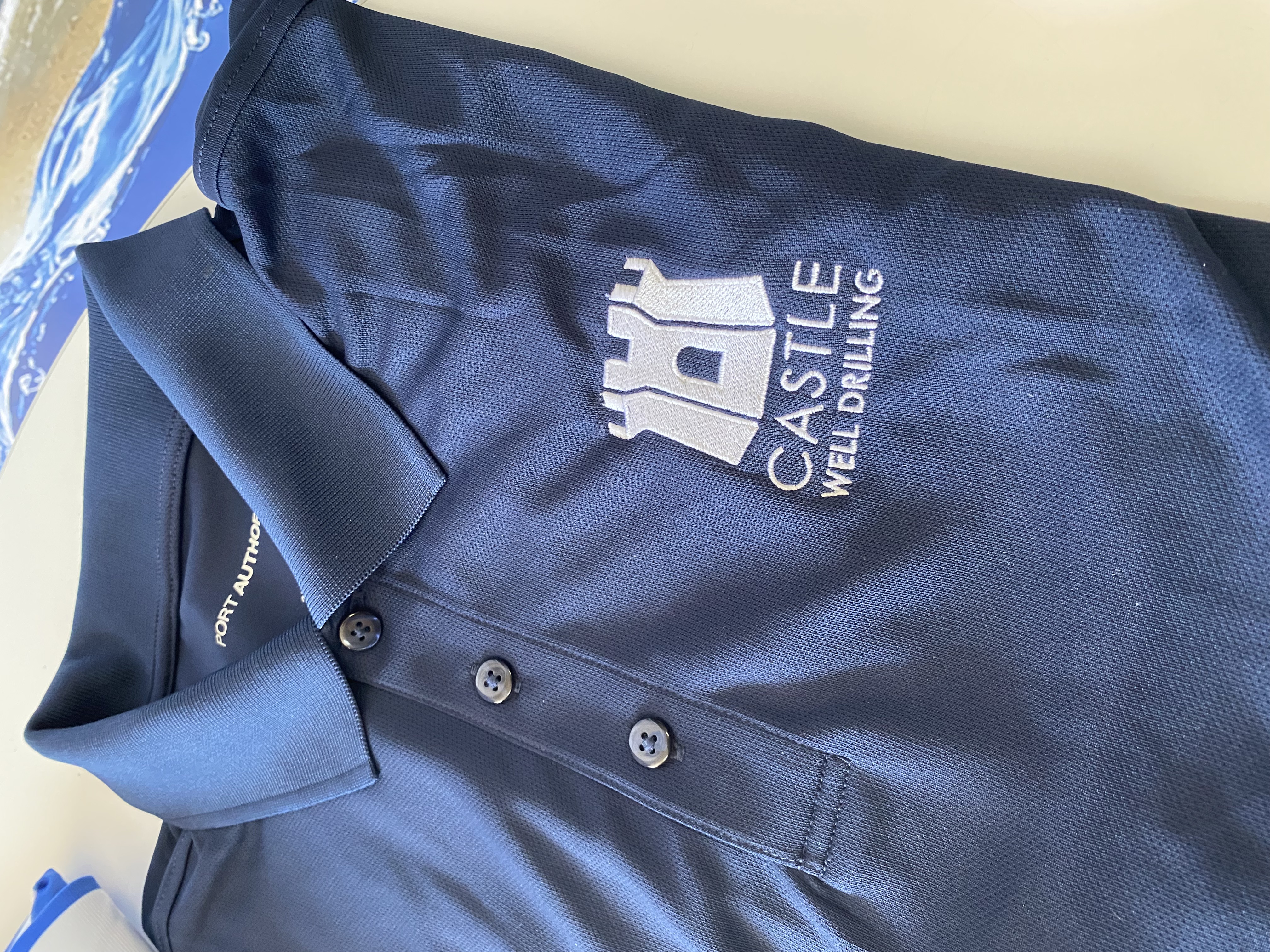 Custom Embroidered Polo for Castle Well Drilling — Riverbank, CA