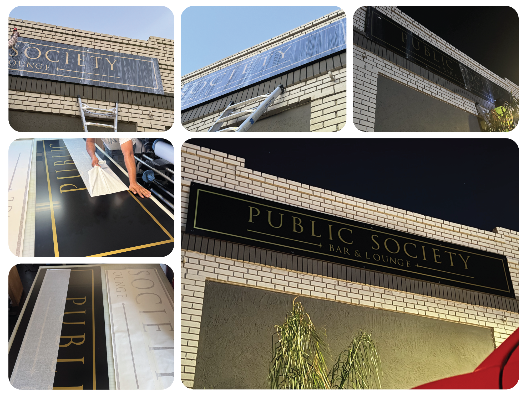 Exterior Storefront Sign for Public Society Bar Lounge — Ceres, CA
