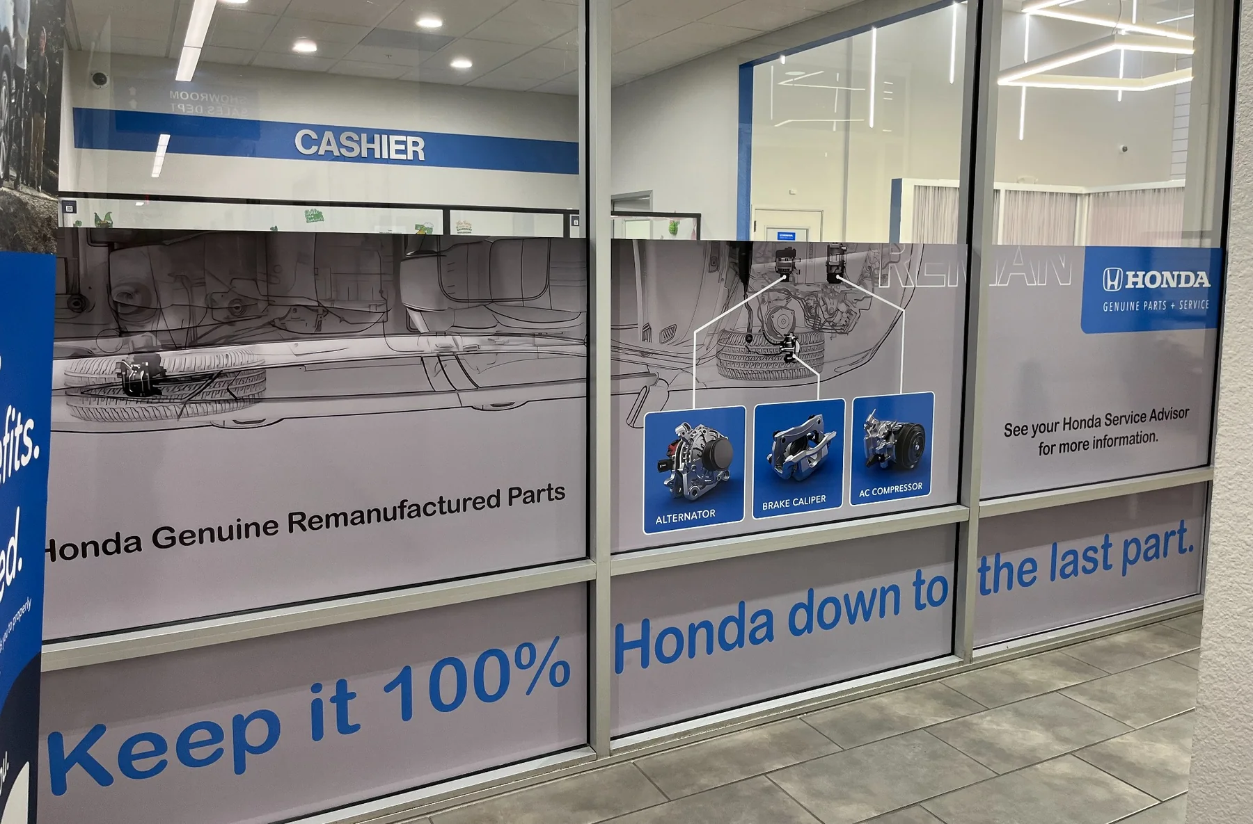 Dealership Window Graphics for Mistlin Honda