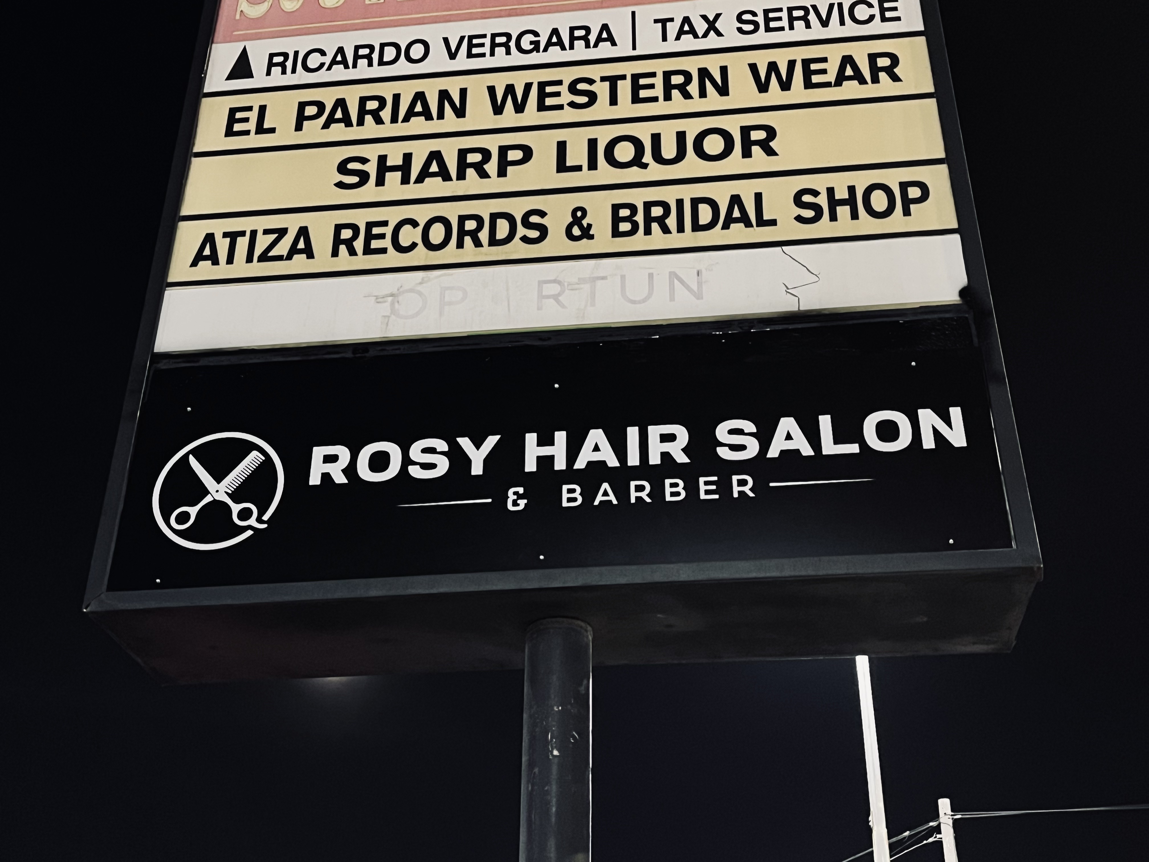 Rosys Hair Salon Modesto CA Updated Monument Sign — Rosy's Hair Salon & Barber — Modesto, CA